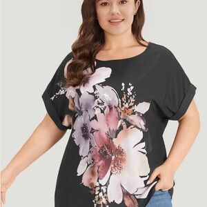 BloomChic Pink Dolman Sleeve Graphic Tee New Size 14/16